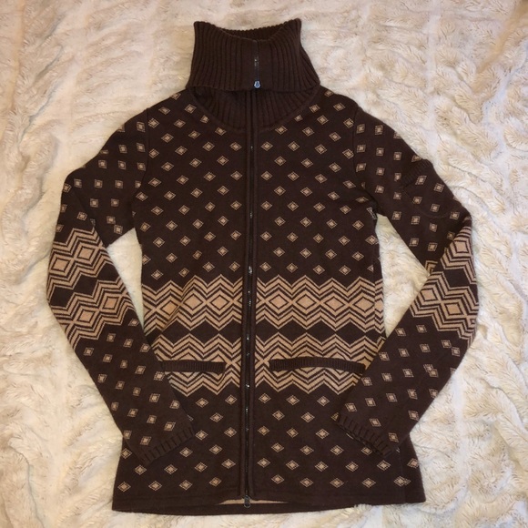 Athleta Sweaters - Athleta Front Zip Wool Turtleneck